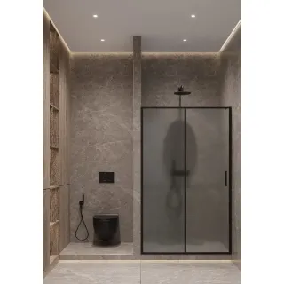 Душевая дверь в нишу Timo T02 120 см чёрный